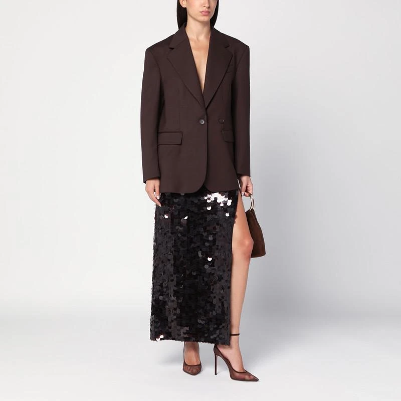 P.A.R.O.S.H. Single-breasted brown wool jacket 2