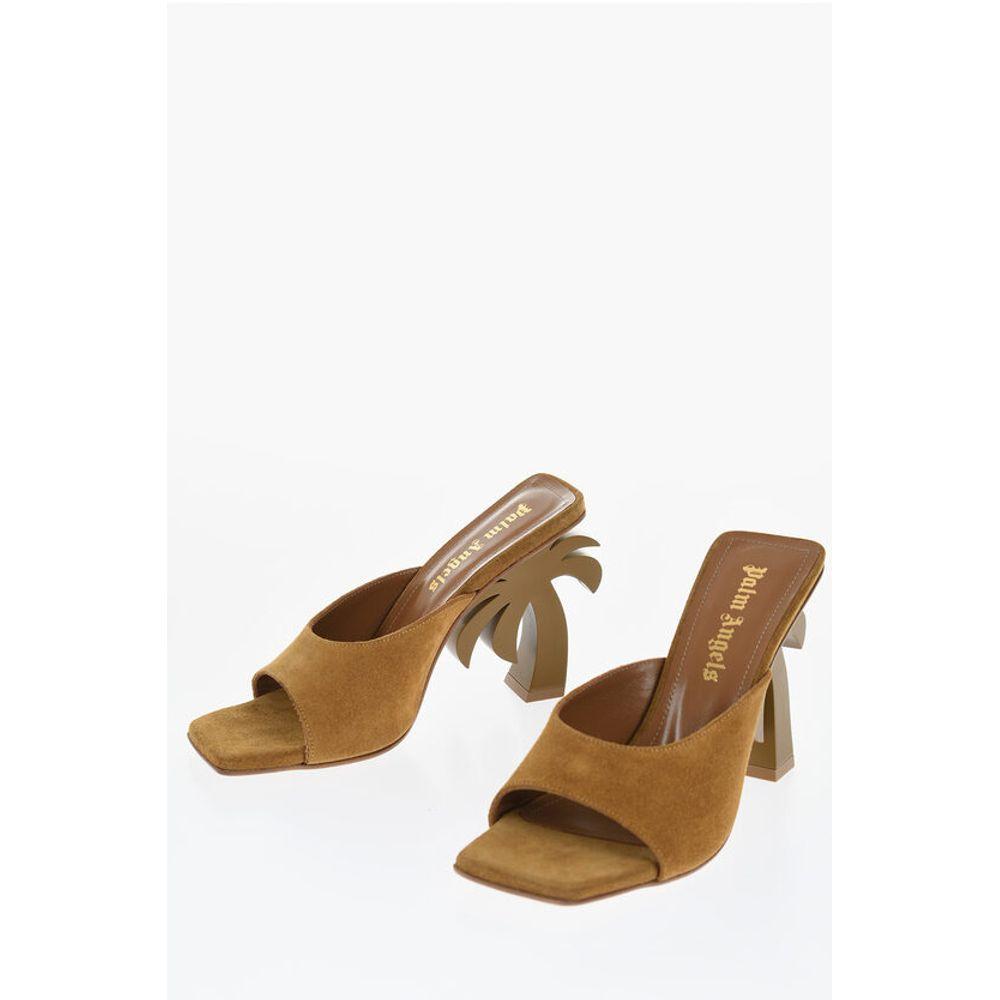 Palm Angels Suede Mules with Palm Tree Heel Women's .5cm