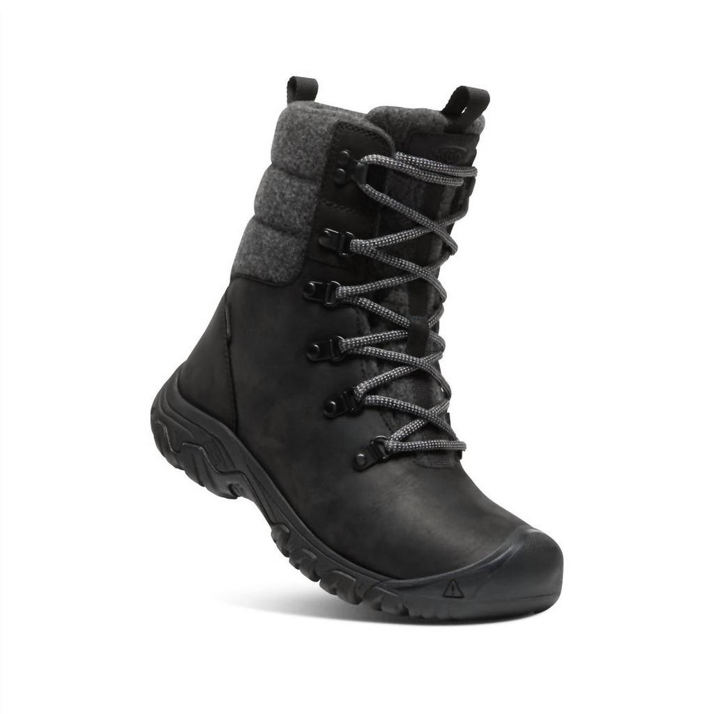 Keen Women's Greta Winter Boots In Black/black Wool