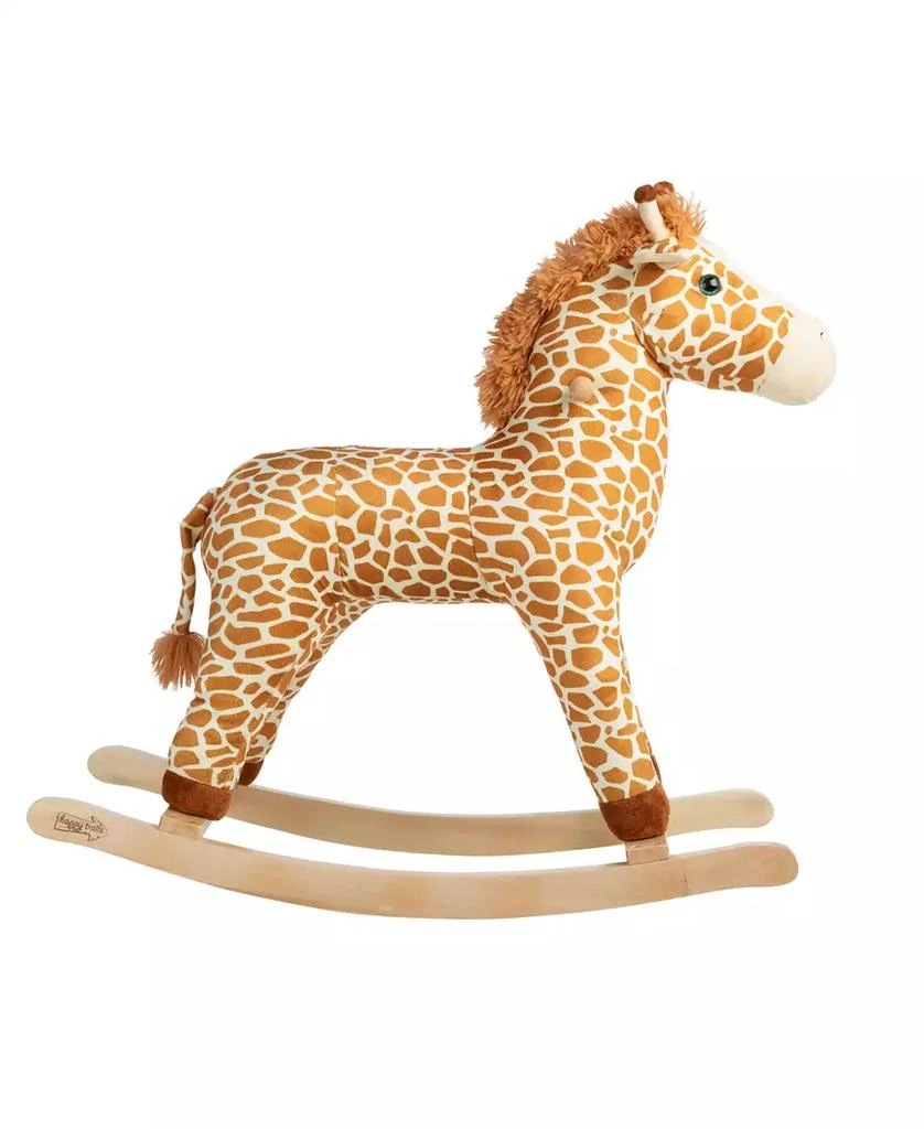 Trademark Global Happy Trails Giraffe Plush Rocking Horse 2