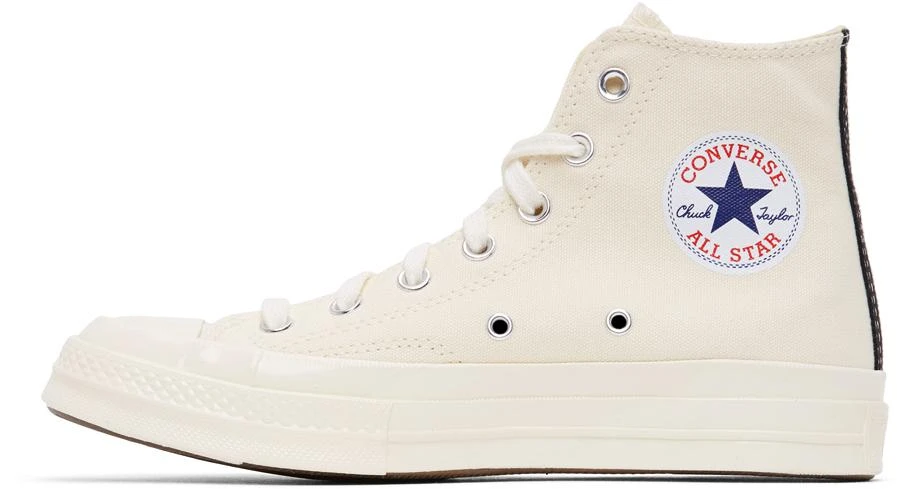 COMME des GARÇONS PLAY Off-White Converse Edition Half Heart Chuck 70 High Sneakers 3