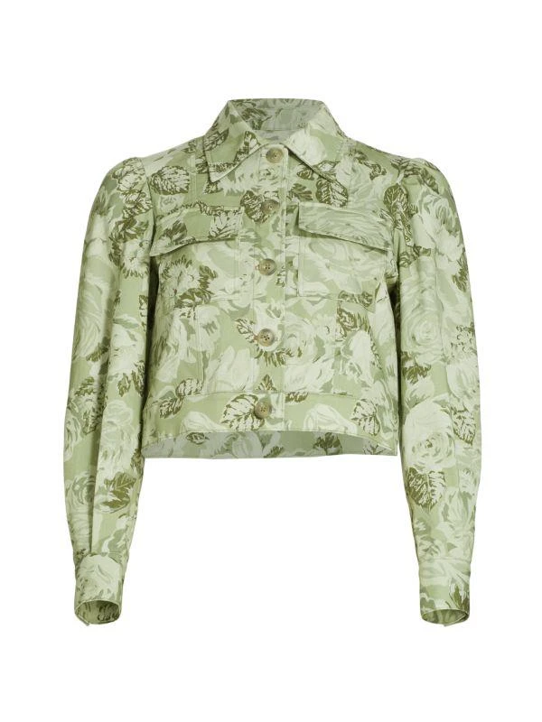 Derek Lam Chloe Floral Cropped Cargo Jacket 5
