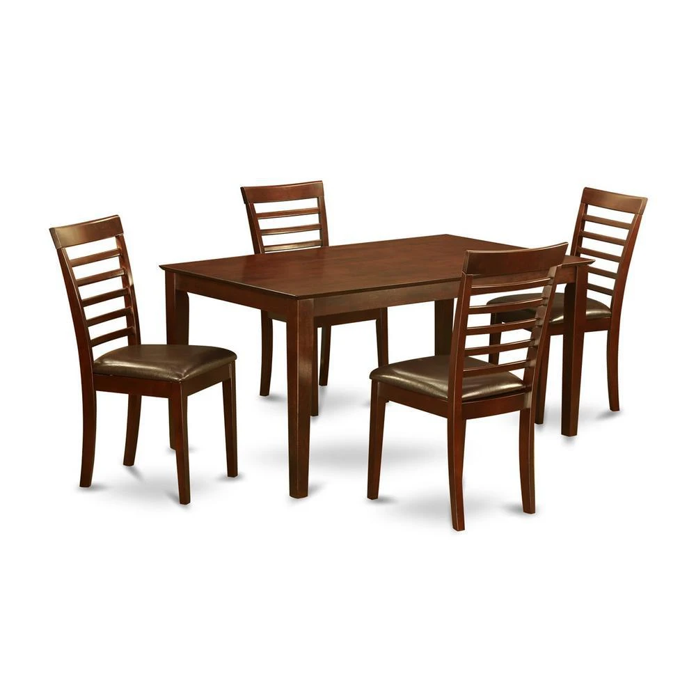 East West Furniture 5  Pc  Dining  set-Dining  Table  and  4  Chairs 2
