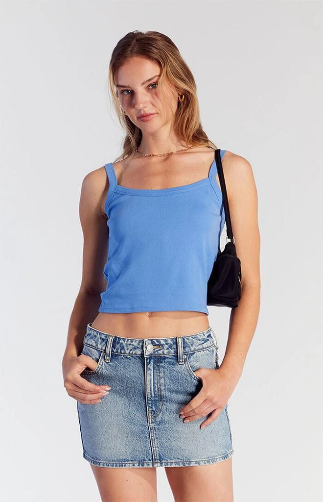 PacSun Bella Stretch Medium Indigo Denim Mini Skirt 1