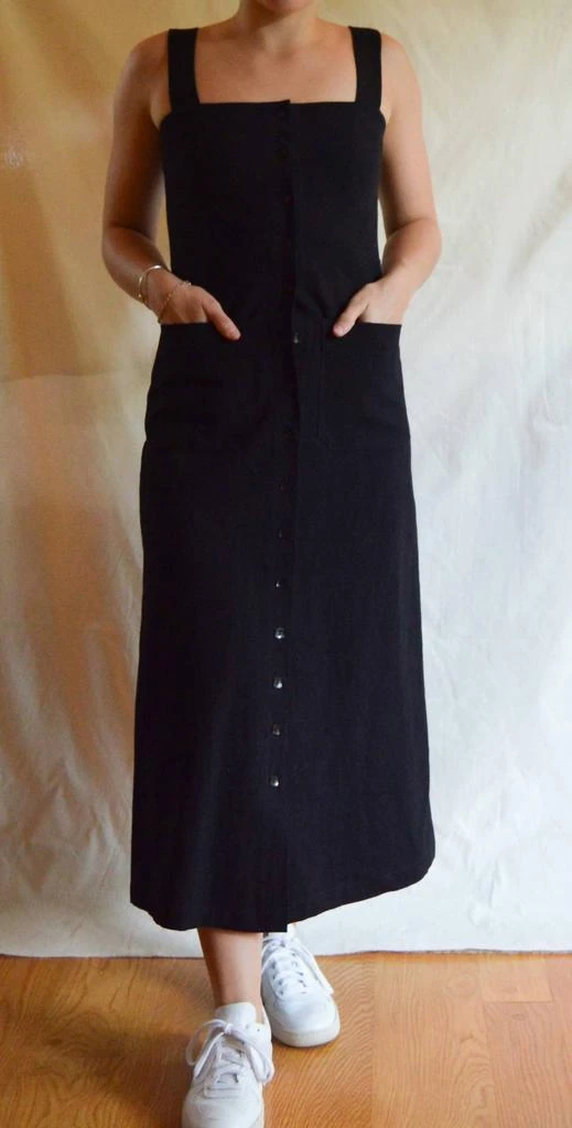 Rachel Pally Winter Linen Canvas Mela Dress In Black 1