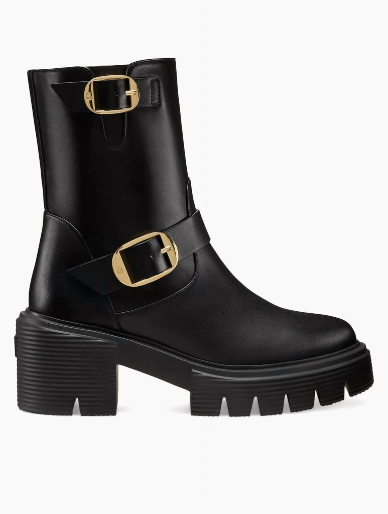 Stuart Weitzman Soho Moto Bootie In Black 1