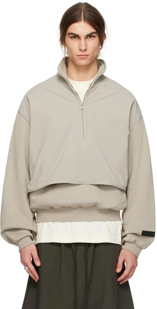 Fear of God ESSENTIALS Gray Mock Neck Sweatshirt 1