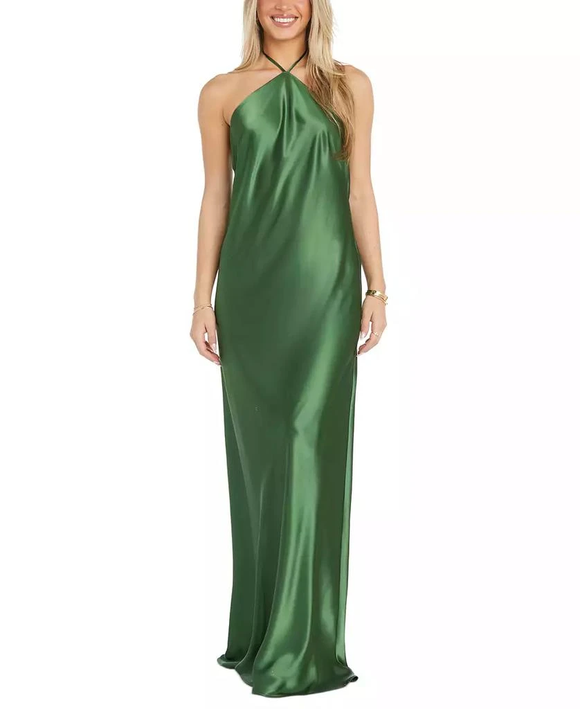 Morgan & Company Juniors' Halter-Neck Slip Dress 1