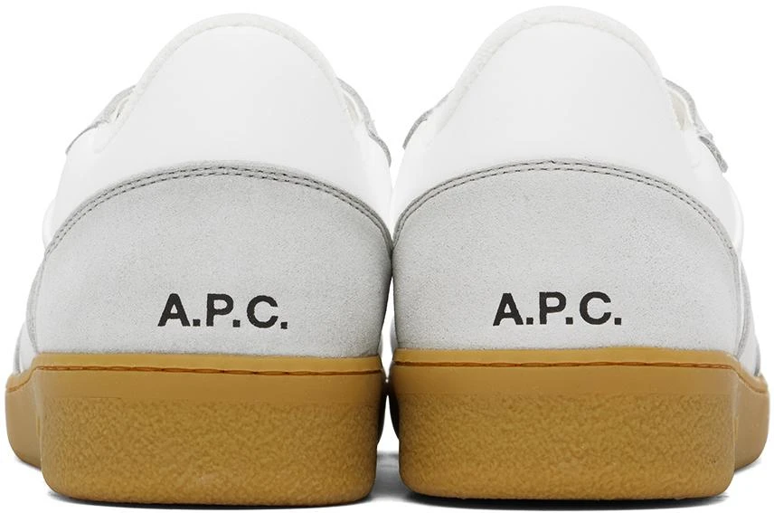 A.P.C. White & Gray Plain Sneakers 2