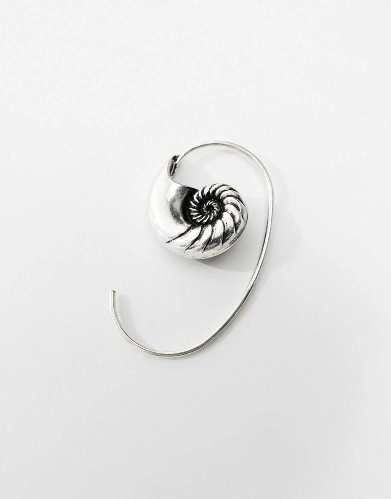 ASOS ASOS DESIGN shell design ear cuff in silver tone 2