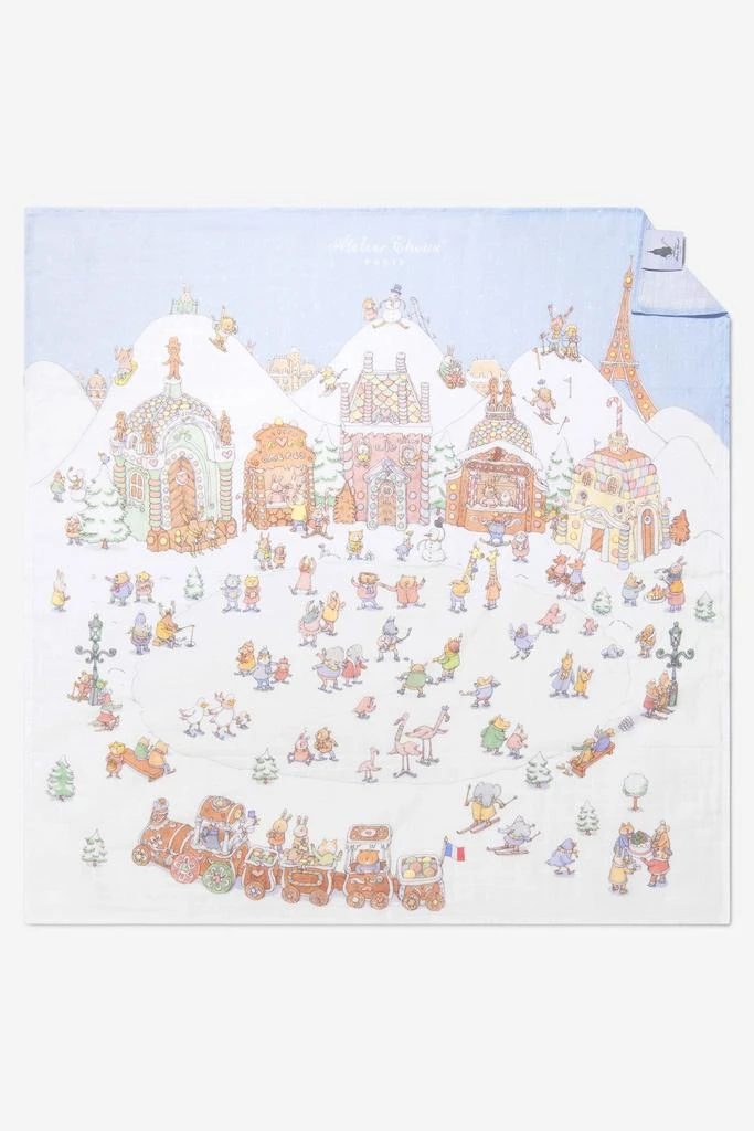 Atelier Choux Atelier Choux Baby Winter Wonderland Swaddle in Multicolour (100cm) 3