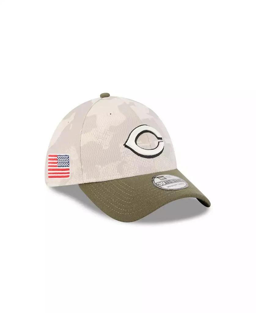 New Era Men's Light Beige/Olive Cincinnati Reds 2025 Armed Forces Day 39THIRTY Flex Hat 2