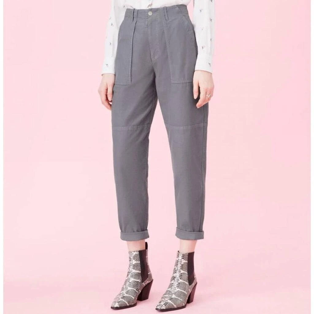 Rebecca Taylor La Vie High Waist Pants In Gray/blue