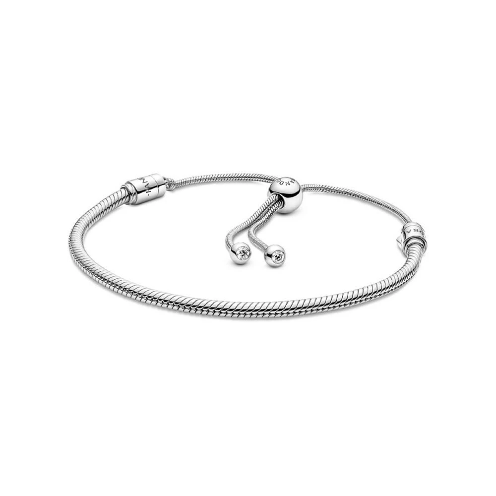 Pandora Moments Cubic Zirconia Snake Chain Slider Bracelet 1