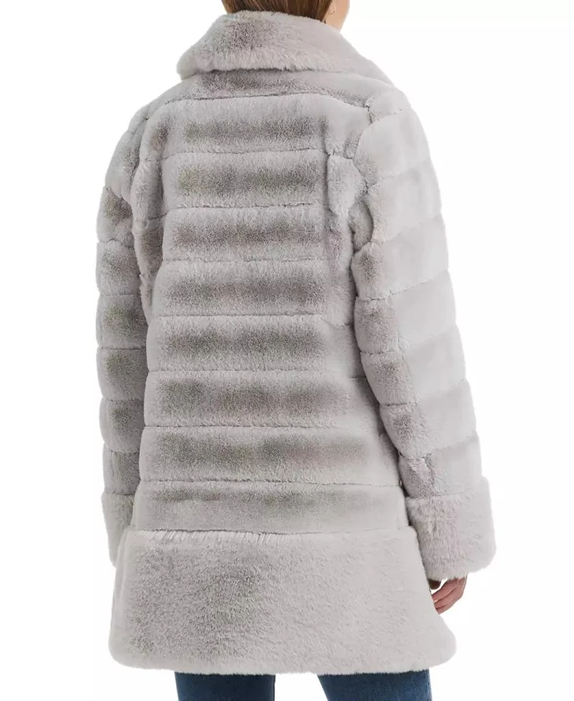 JONES NEW YORK Women's Faux-Fur Notched Collar Coat 2