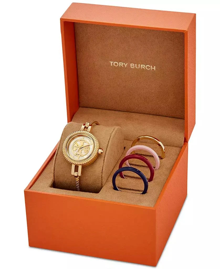 Tory Burch Women's Reva Gold-Tone Stainless Steel Bangle Bracelet Watch 27mm Gift Set 2