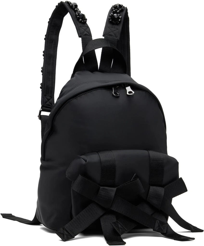 Simone Rocha Black Beaded Utility Bow Backpack 2