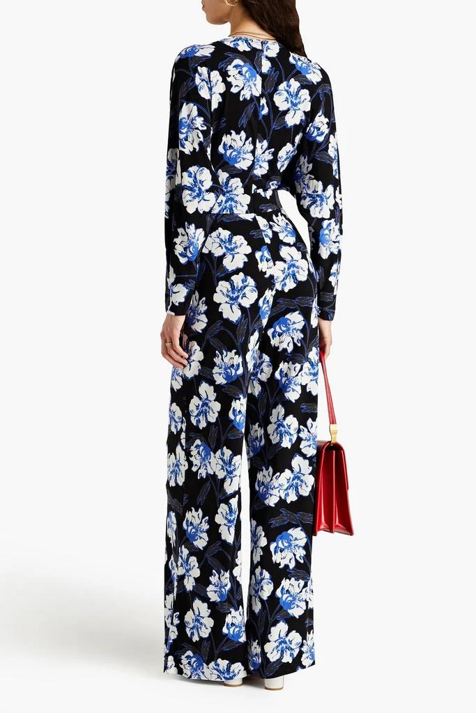 Diane von Furstenberg Fanny floral-print Lyocell and wool-blend jersey wide-leg jumpsuit 3