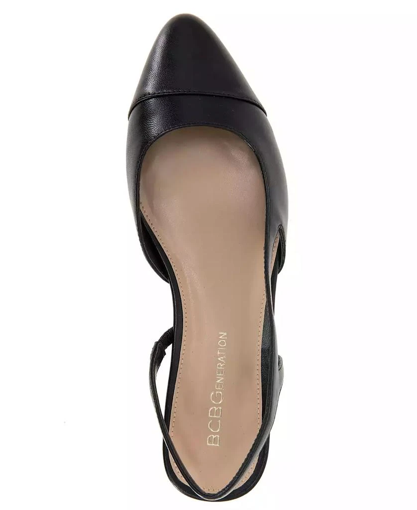 BCBG Women's Tillie Cap Toe Slingback Block Heel Pumps 4