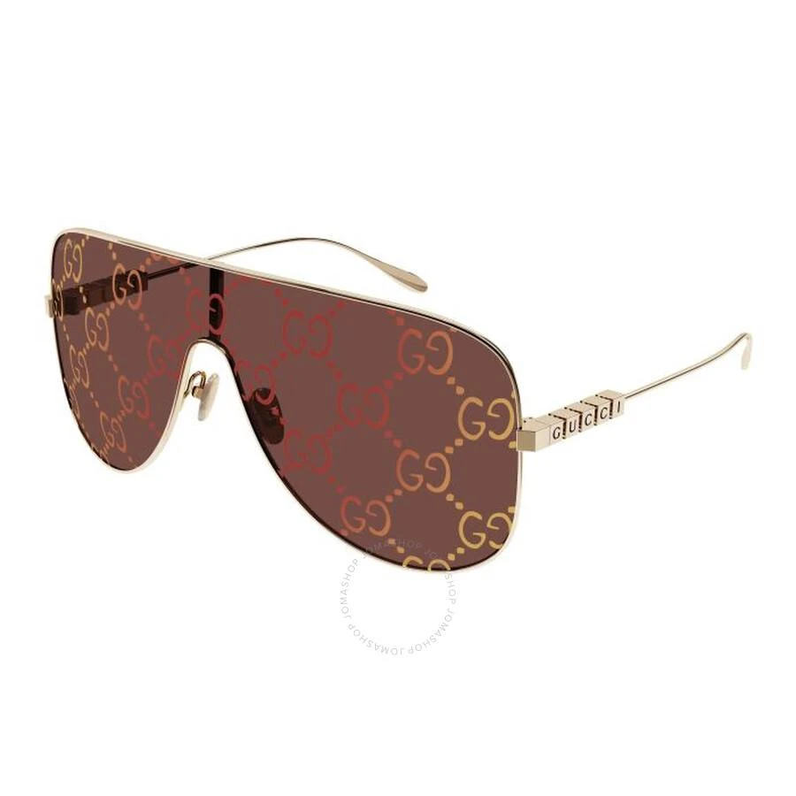 Gucci Red Logo Shield Ladies Sunglasses GG1436S 003 99 1