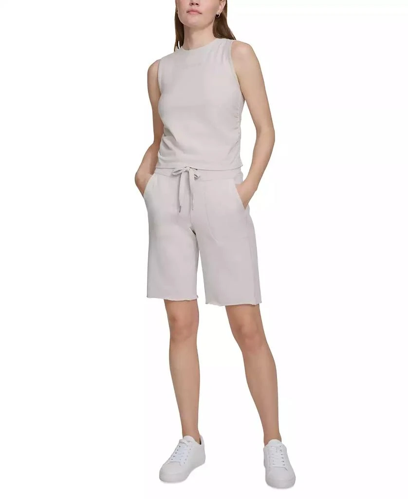 Calvin Klein Women's Ruched Crewneck Logo Tank Top 6