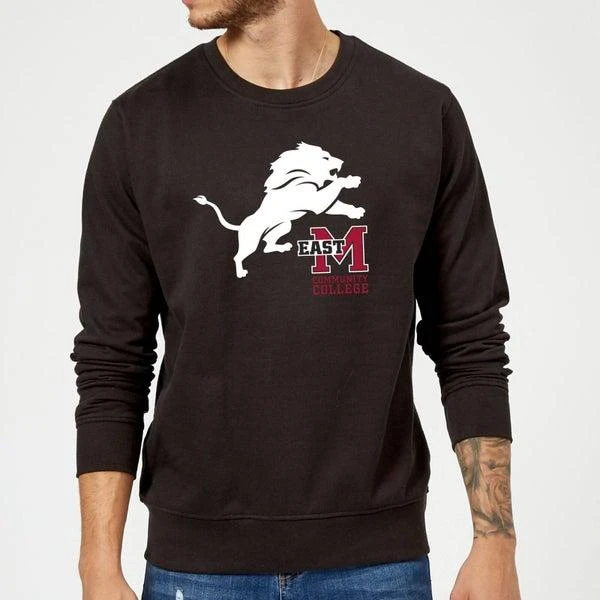 East Mississippi Community College East Mississippi Community College Lion and Logo Sweatshirt - Black 1