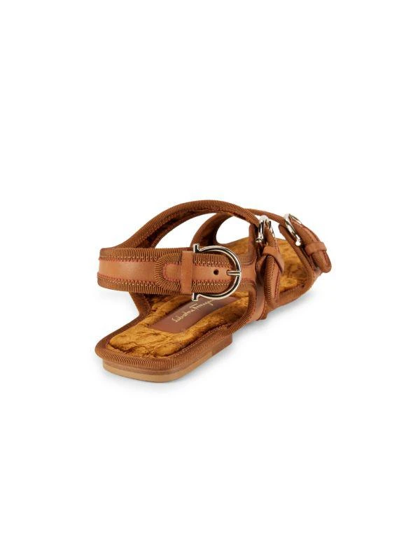 Salvatore Ferragamo Anteo Leather Flat Sandals 3