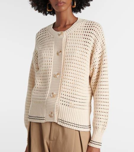 Varley Kris open-knit cotton cardigan 6
