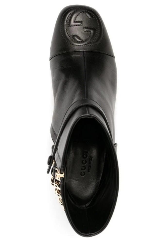 Gucci Gucci Logo Embossed Ankle Boots 4