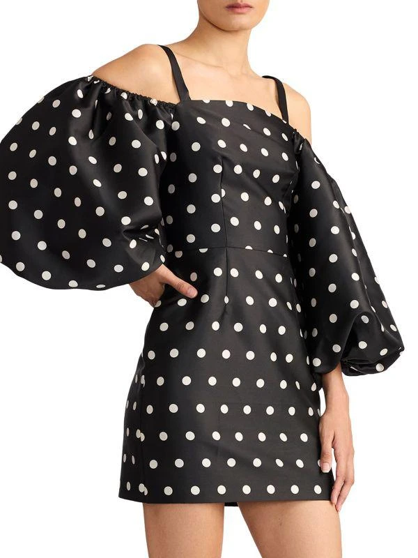 Zac Posen Polka Dot Balloon Sleeve Minidress 2