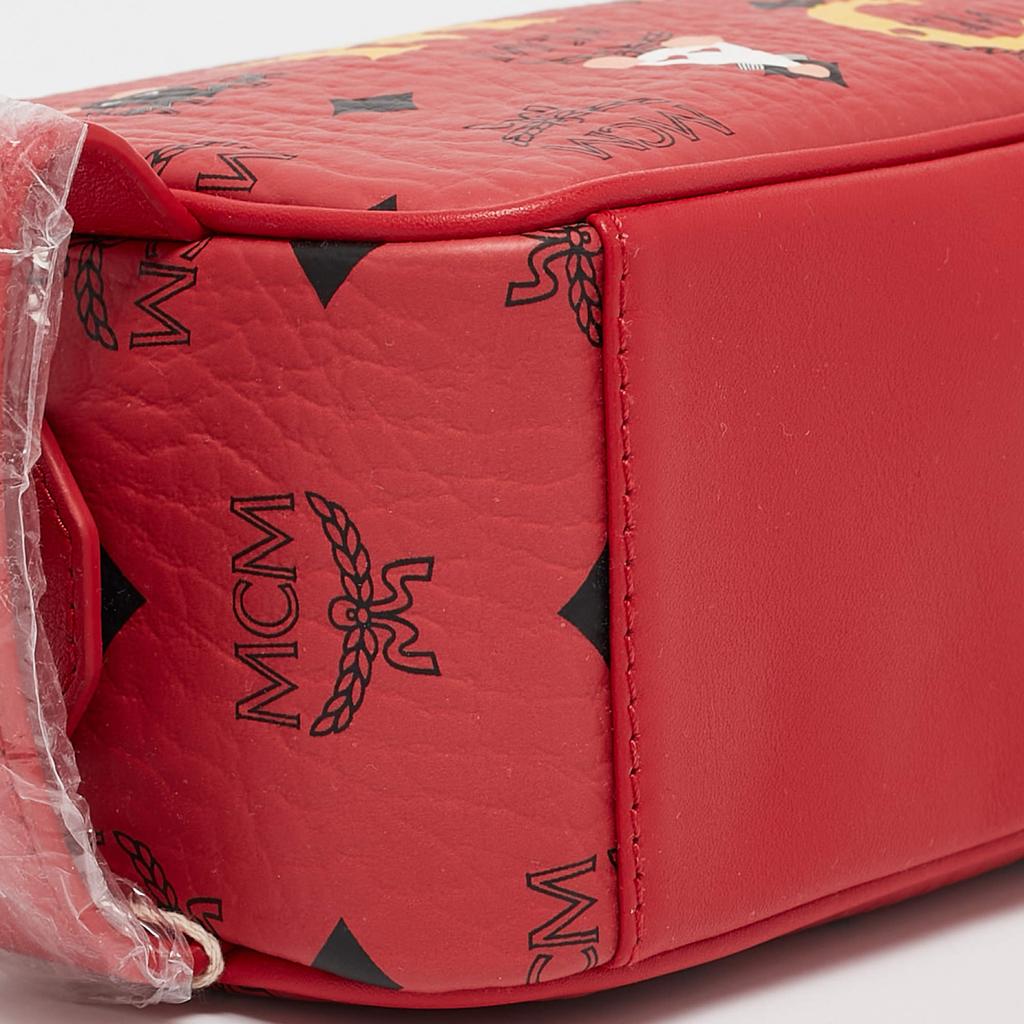 Shop MCM Red Visetos Coated Canvas and Leather 'Year Of The Mouse