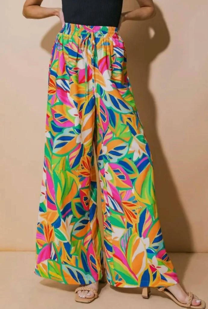 FLYING TOMATO Flying Tomato - The Tropical Patterned Flowy Pants 4