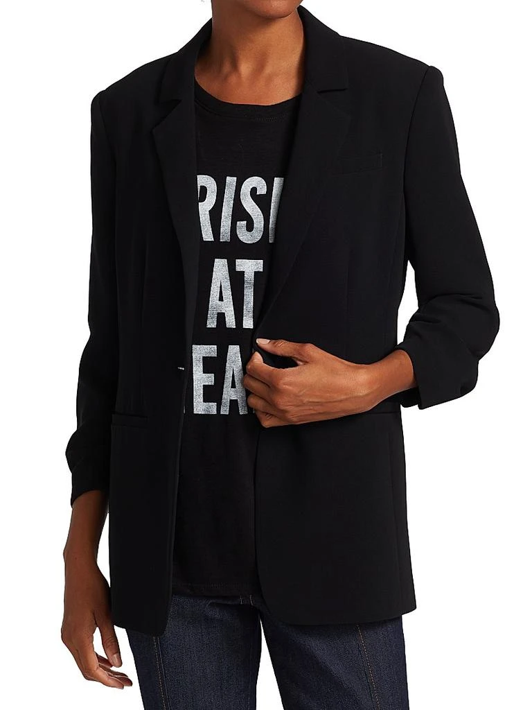 Cinq à Sept Khloe Crepe Ruched Blazer 3