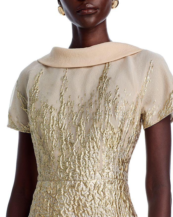 Teri Jon Metallic Organza Gown
