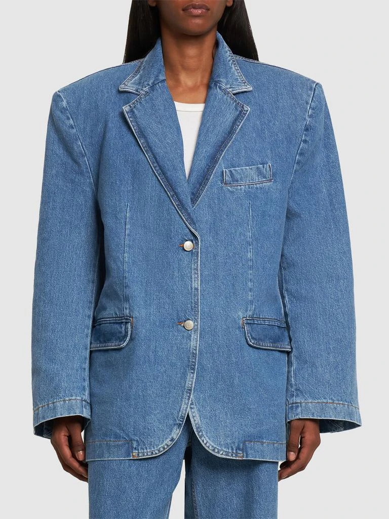 MAGDA BUTRYM Denim Oversized Single Breasted Blazer 2