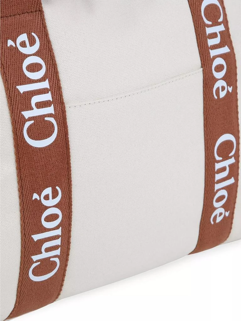 Chloé Logo Cotton & Leather Changing Bag 5