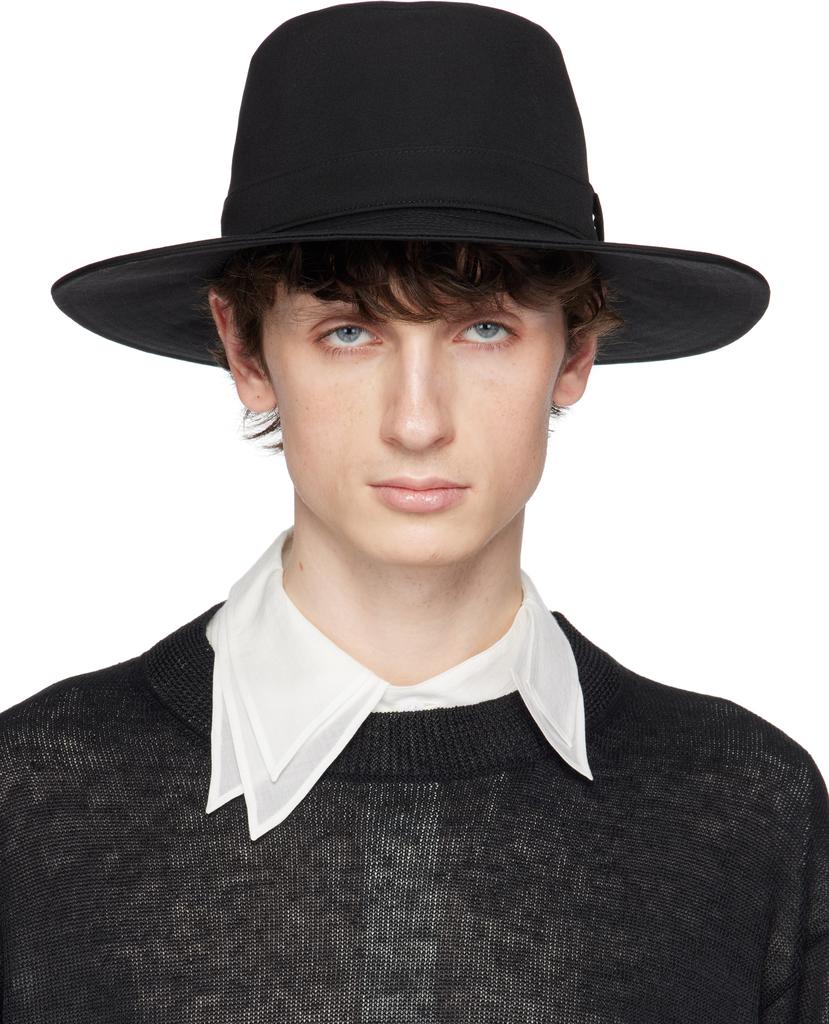 YOHJI YAMAMOTO Black gabardine hat - Hats - BeyondStyle