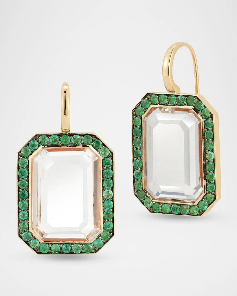 Walters Faith 18K Pink Sapphire and Rock Crystal Drop Earrings