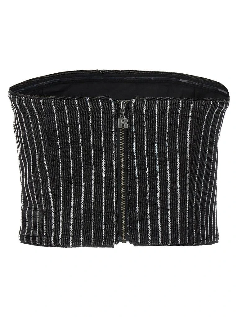 ROTATE Birger Christensen ROTATE Sequined Twill Cropped Top 2