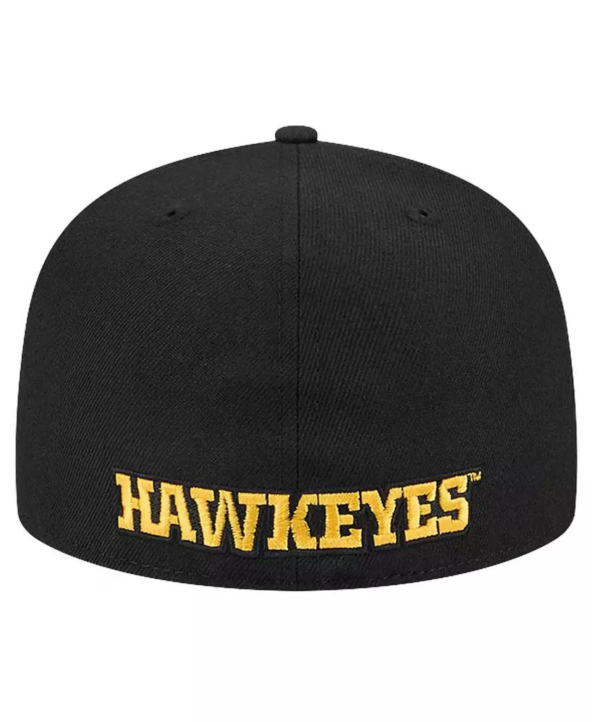 New Era Men's Black Iowa Hawkeyes Throwback 59fifty Fitted Hat 4