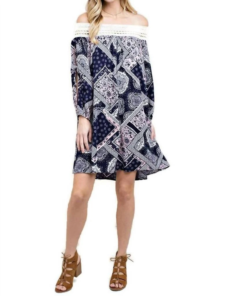Kori Kori - Batik Patchwork Off the Shoulder Dress 3