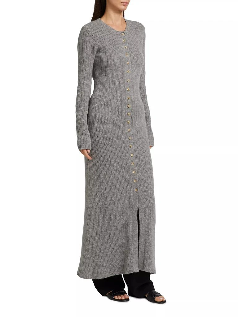 The Elder Statesman Bungalow Cashmere Rib-Knit Maxi Dress 4