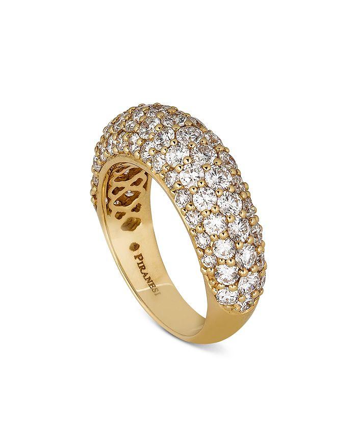 Piranesi 18K Yellow Gold Small Dome Ring with Diamonds, 2.27 ct. t.w.