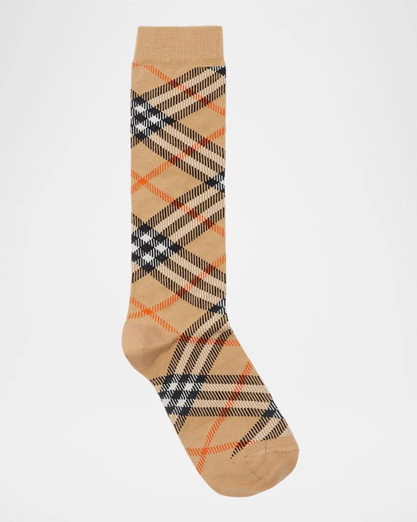 Burberry Kid's Check-Print Socks, Size S-L 1