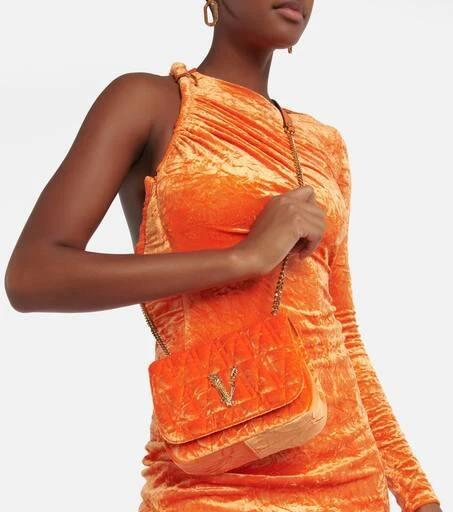 Versace Virtus Small velvet shoulder bag 2