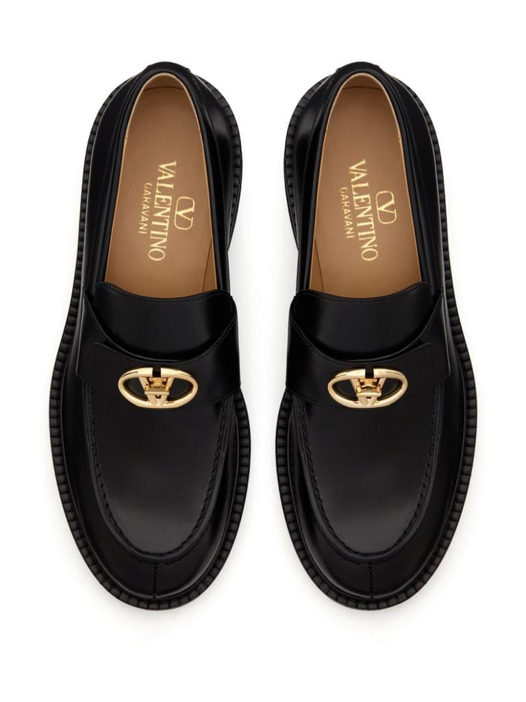 【VALENTINO】VLOGO LOCKER LOAFERS Valentino VALENTINO GARAVANI - Vlogo Locker Leather Loafers