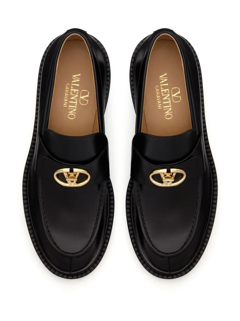 Valentino Garavani VALENTINO GARAVANI - Vlogo Locker Leather Loafers 4