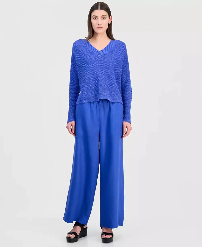 Eileen Fisher Women
s Cotton 
Linen V-Neck Sweater 4