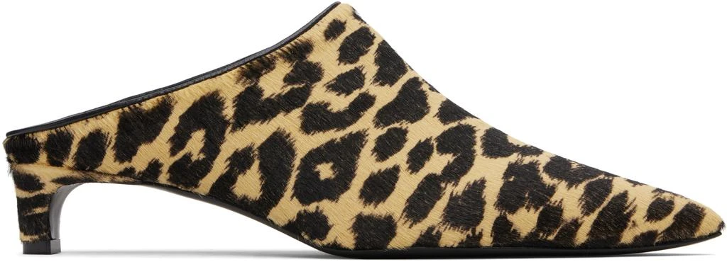 Jil Sander Beige 
Black Pointed Toe Mule Heels 1