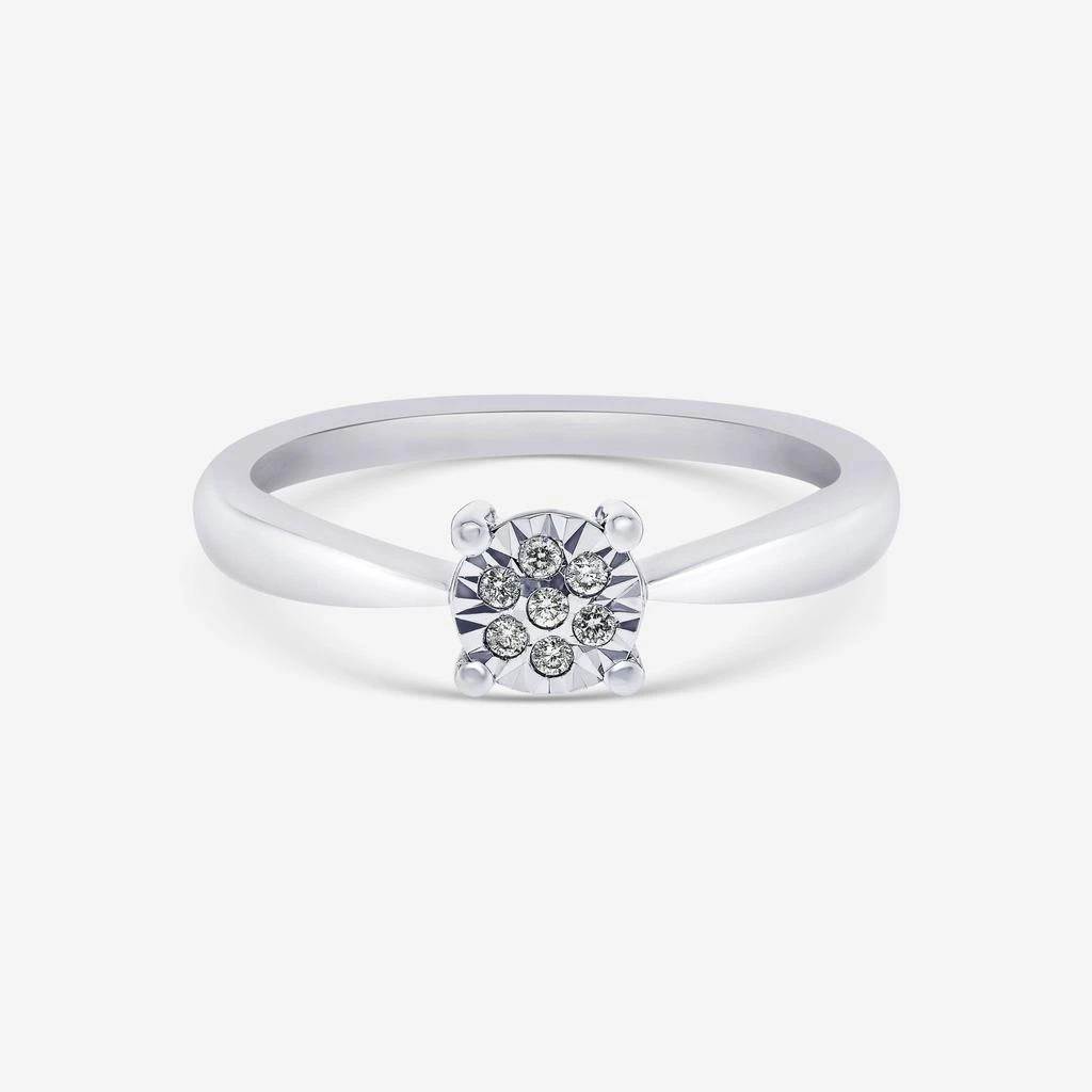 Bliss Bliss By Damiani 18K White Gold, Diamond Cluster Ring Sz 6.5 20077824 1